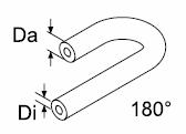 Bränsleslang 180° / Ø 4,5