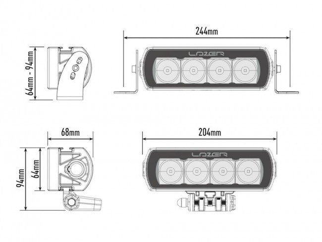 Lazer LED-ramp ST4 Evolution 8″