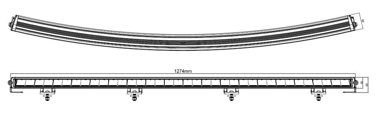 LED-ramp CURVE 50″ Curved - BRIGHT