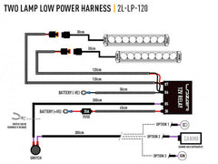 Lazer Rela-kabelsats 2x ST-serien / Triple-R 750/850/1000 Lag effekt