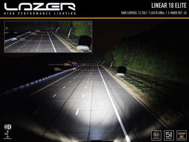 Lazer LED-ramp Linear 18 Elite - 21″ med positionsljus