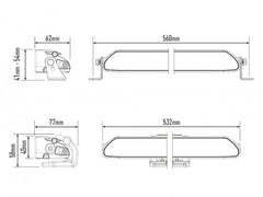 Lazer LED-ramp Linear 18 Elite - 21″ med positionsljus