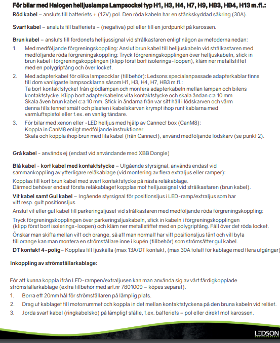 Relakabelsats Connect 1 x 4-pol DT - XBB Dongle tillbehor