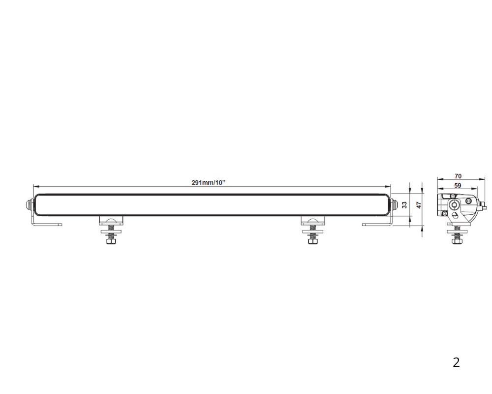 LED-rampspaket 2 x V-Sight Tron T10