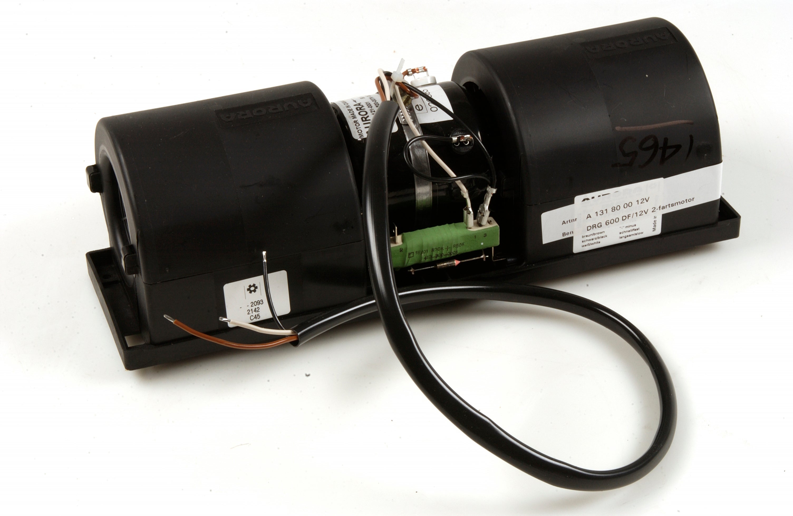 Dubbelradialfläkt 12V 600 m³/h