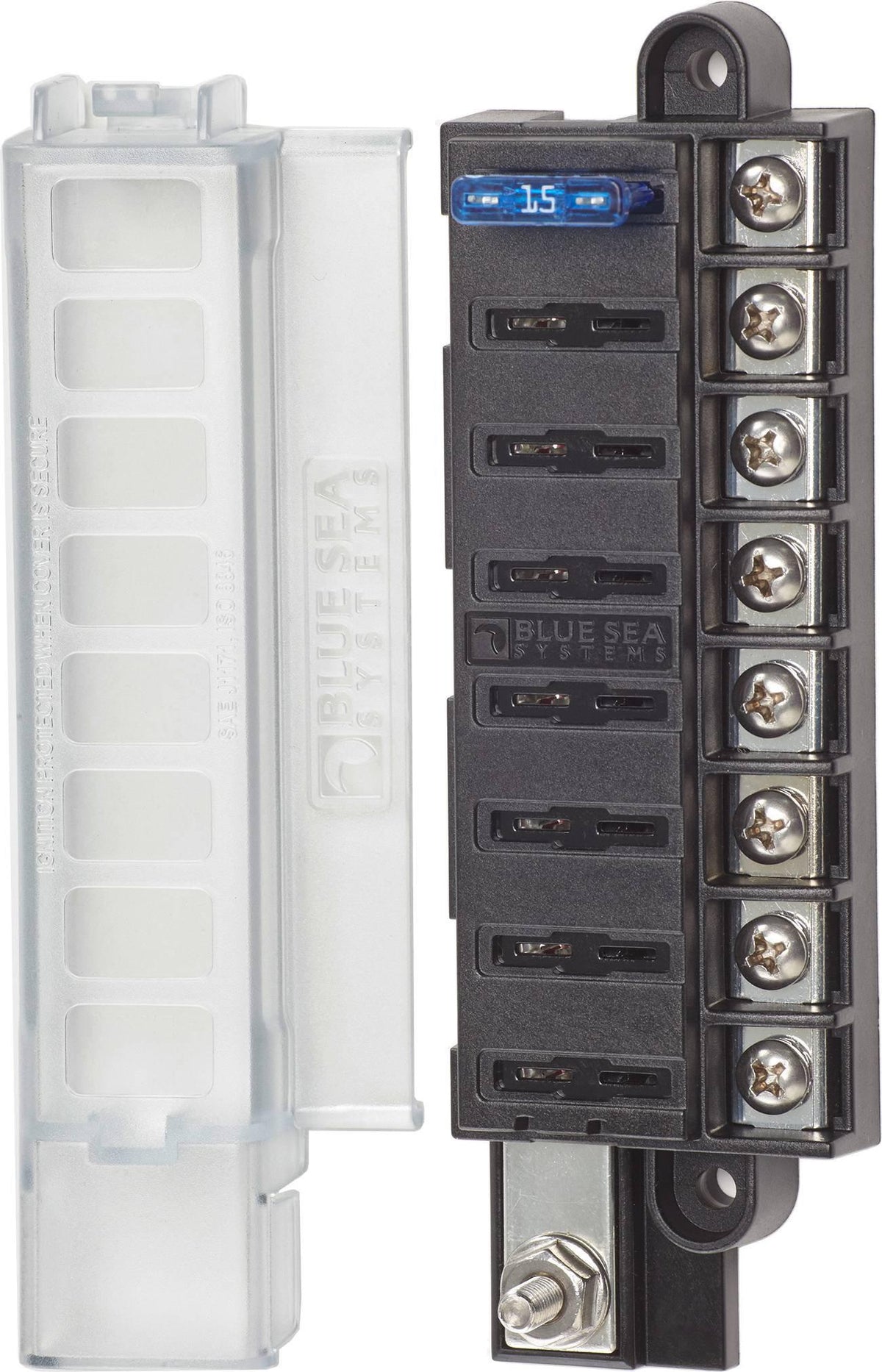 ST Blade Fuse Block - 8 Independent Circuits with Cover