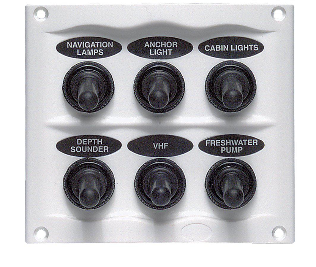 BEP Switch Panel DC Waterproof 6xOn/Off White