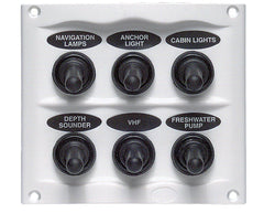 BEP Switch Panel DC Waterproof 6xOn/Off White