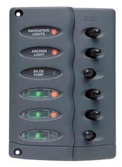 BEP Switch Panel DC Contour Waterproof 6xOn/Off PT