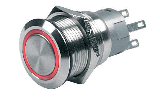BEP Switch Push-Button On-Off 12V Red