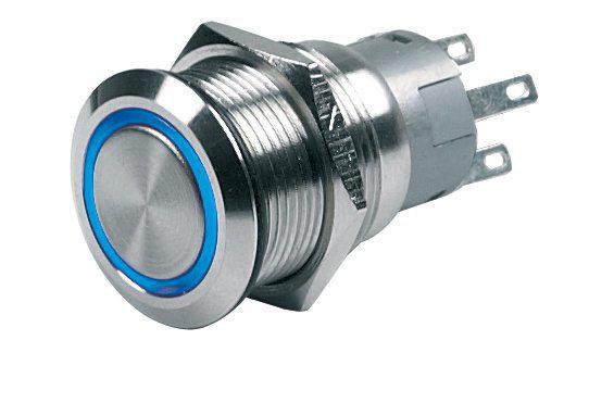 BEP Switch Push-Button On-Off 24V Blue