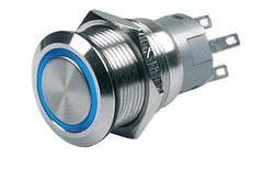 BEP Switch Push-Button (On)-Off 12V Blue