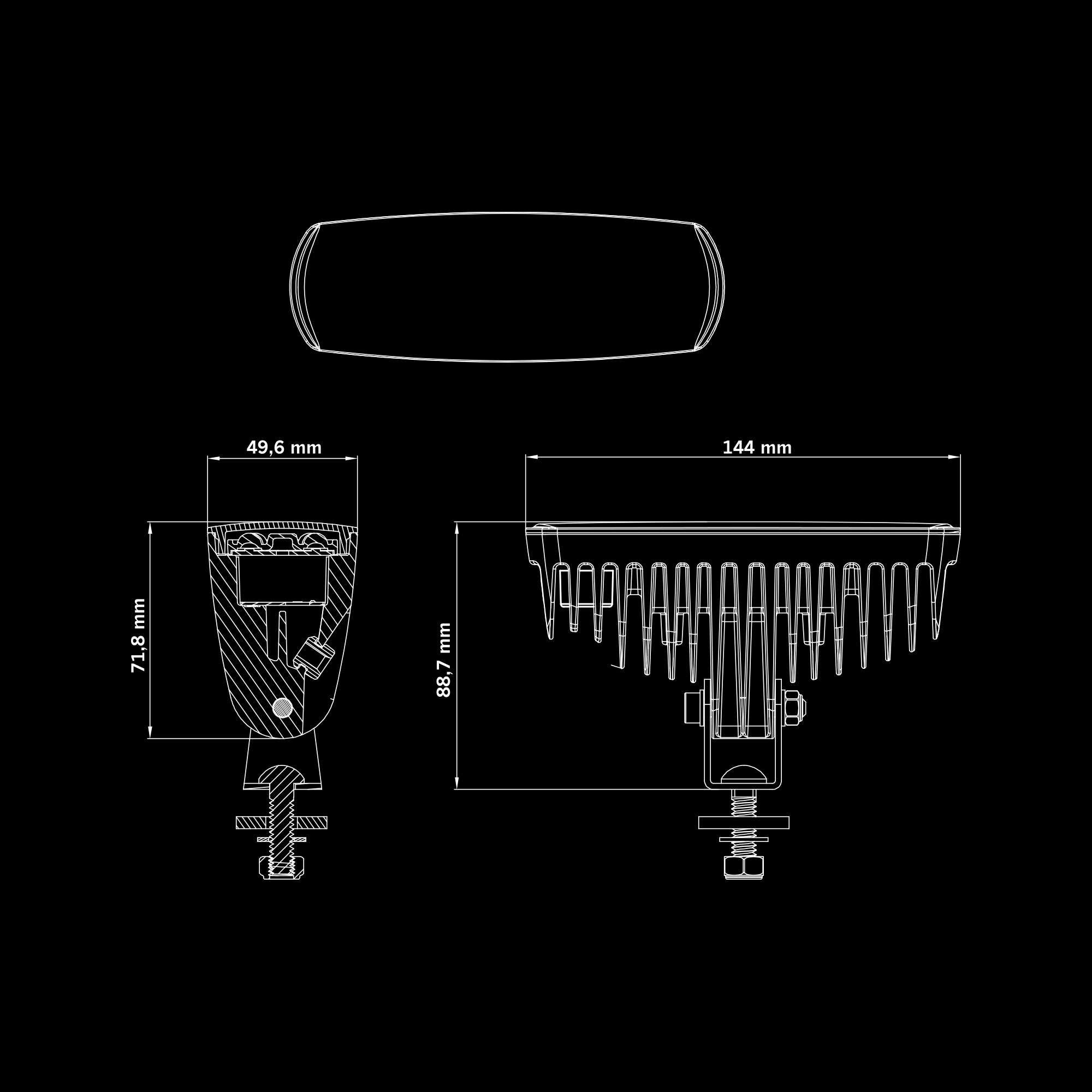 NUUK E-LINE BLACK R 13W