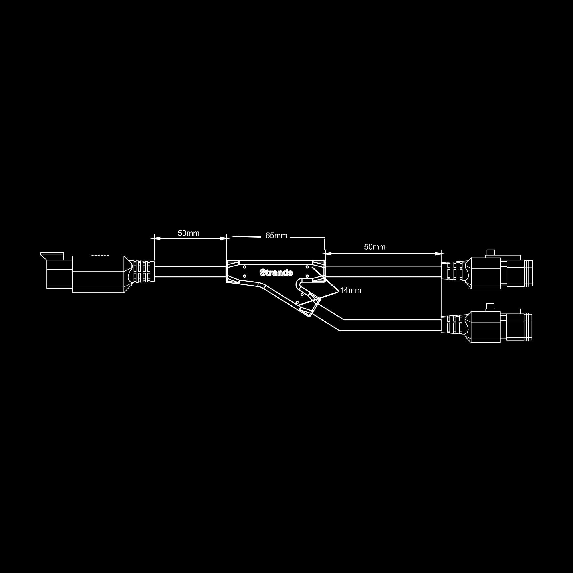 STRANDS PRO DT-4PIN TILL 2X DT-4 SPLIT