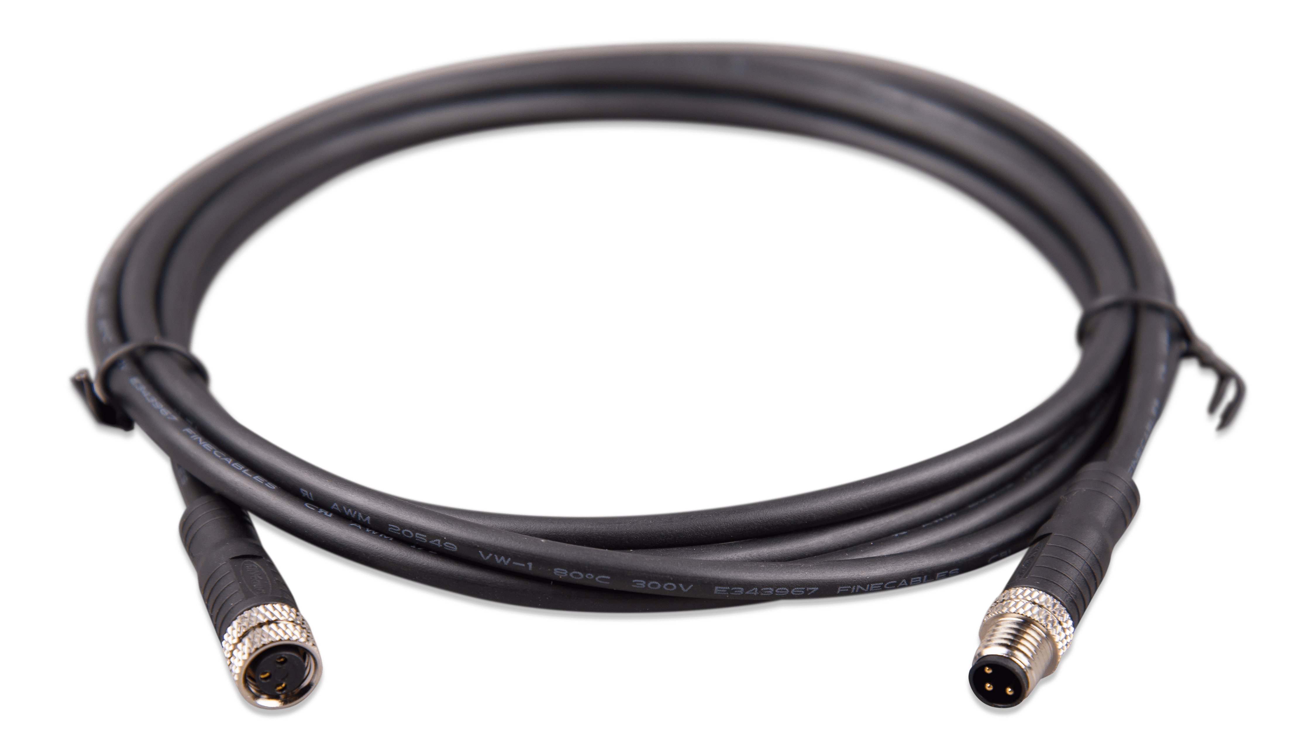 M8 circular connector Male to Female 3 pole 2 m (2st)