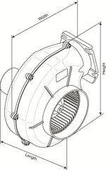 Motorrumsfläkt 12V AirV 3-280
