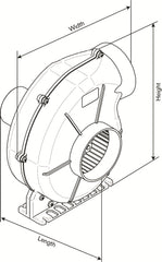 Motorrumsfläkt 12V AirV 4-550