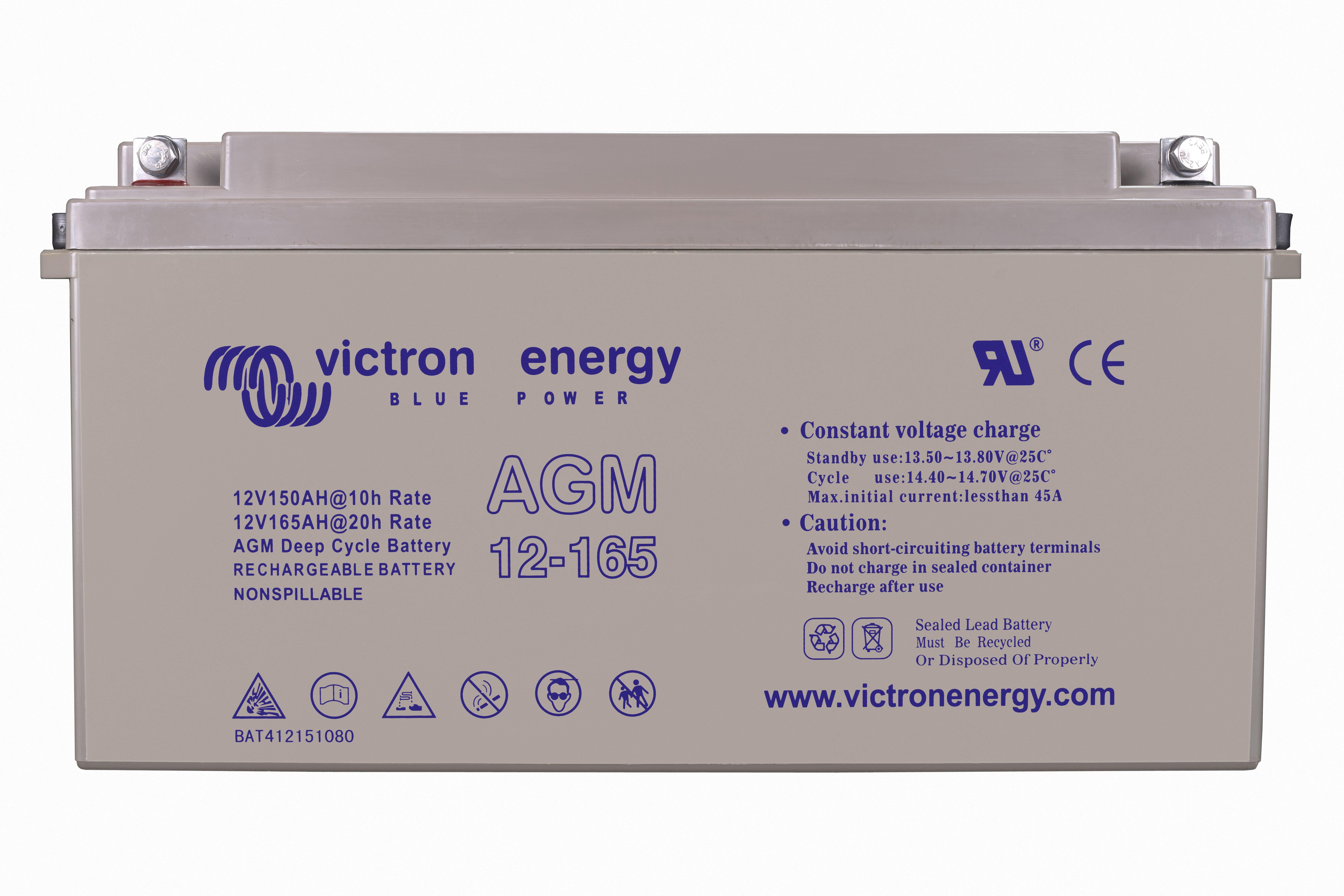 AGM Deep Cycle Batteri 12V/165Ah M8