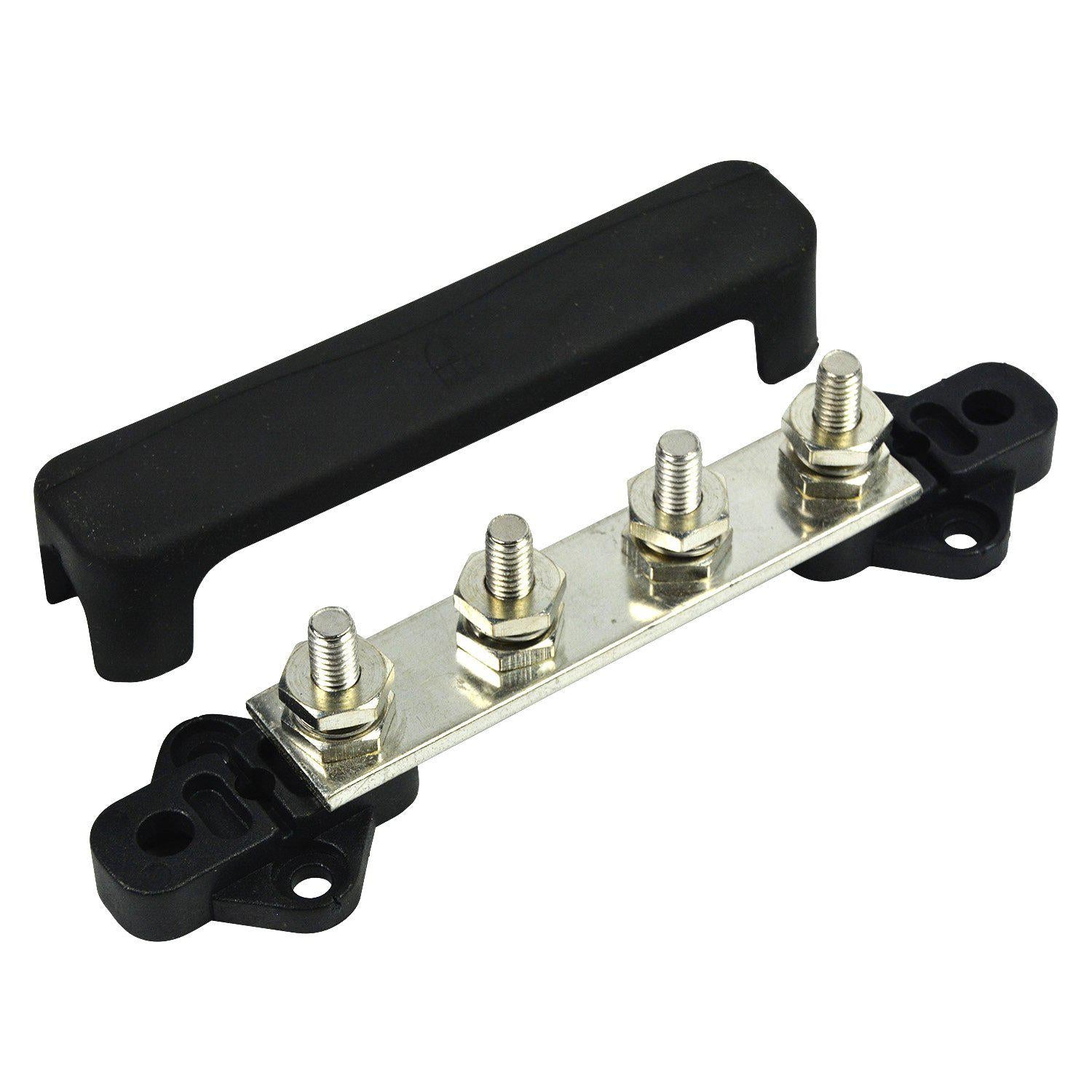 BEP Bus Bar Single 4x 6mm Input Stud 150A With Cov
