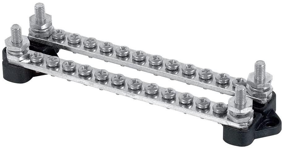 BEP Bus Bar Double 6x 4mm Screw Terminal 2x 6mm In