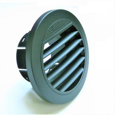 Utblås 50mm öppet 30° Svart