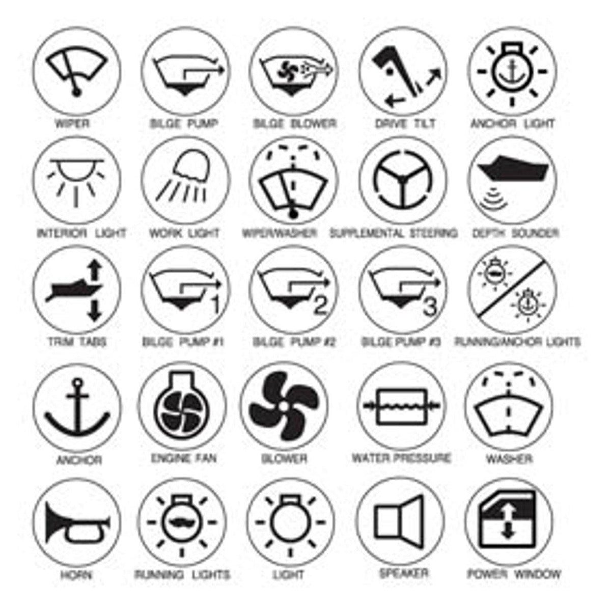 BEP Label Pack For Micro Series Switch Panels - Sy