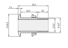 Bordgenomföring Ø 22 mm