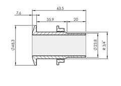 Bordgenomföring Ø 24 mm