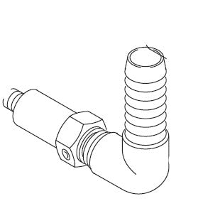 Gasmunstycke 90° NGW 300