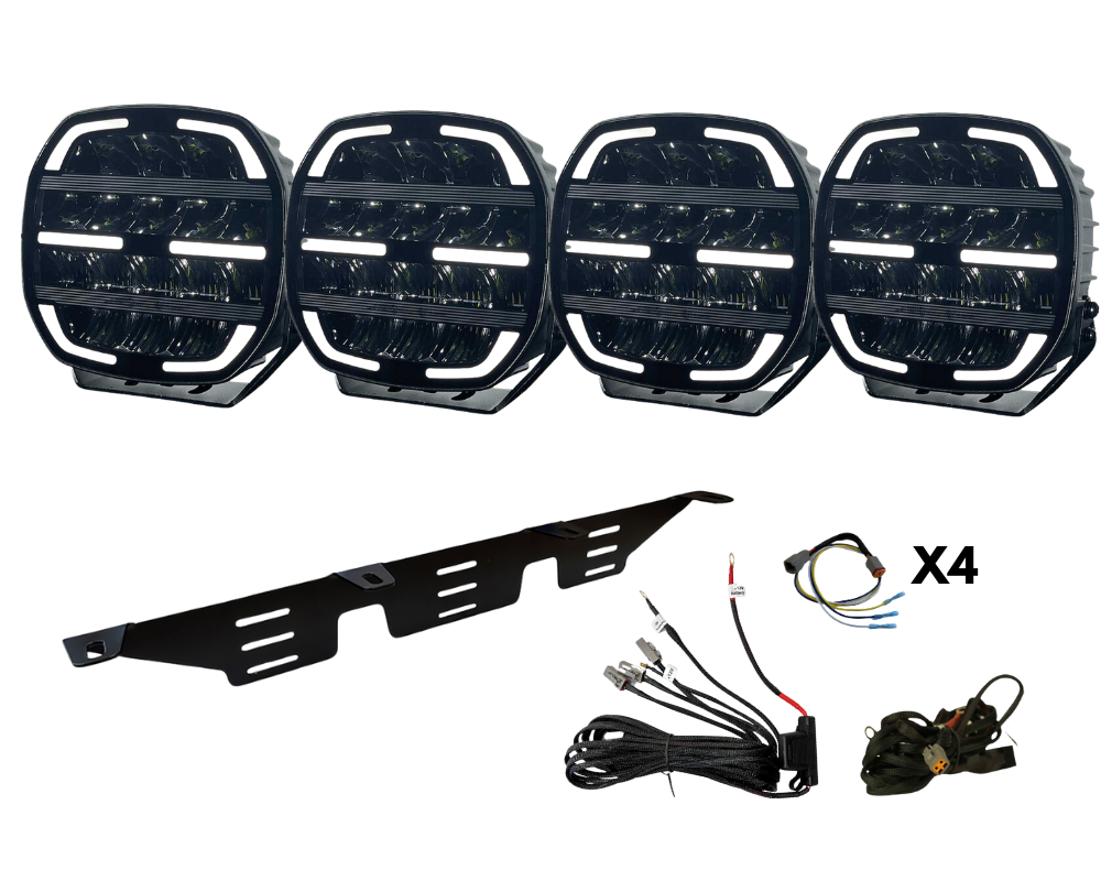 4-Pack V-SIGHT Tron 9″ LED-Extraljuspaket