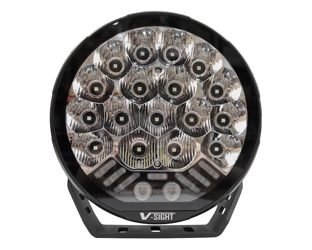 V-Sight ROADKING 9″ LED-Extraljus med blixtljus och positionsljus