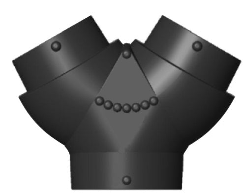 Y-rör 1x150 - 2x125