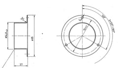 Stos med krage Ø55mm