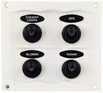 BEP Switch Panel DC Waterproof 4xOn/Off White