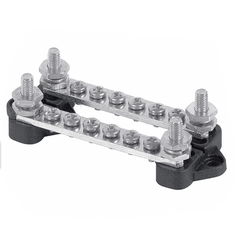 BEP Bus Bar Double 6x 4mm Screw Terminal 2x 6mm In