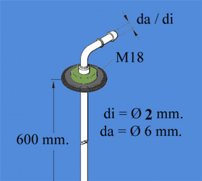 Tankuttag 2mm L=600mm