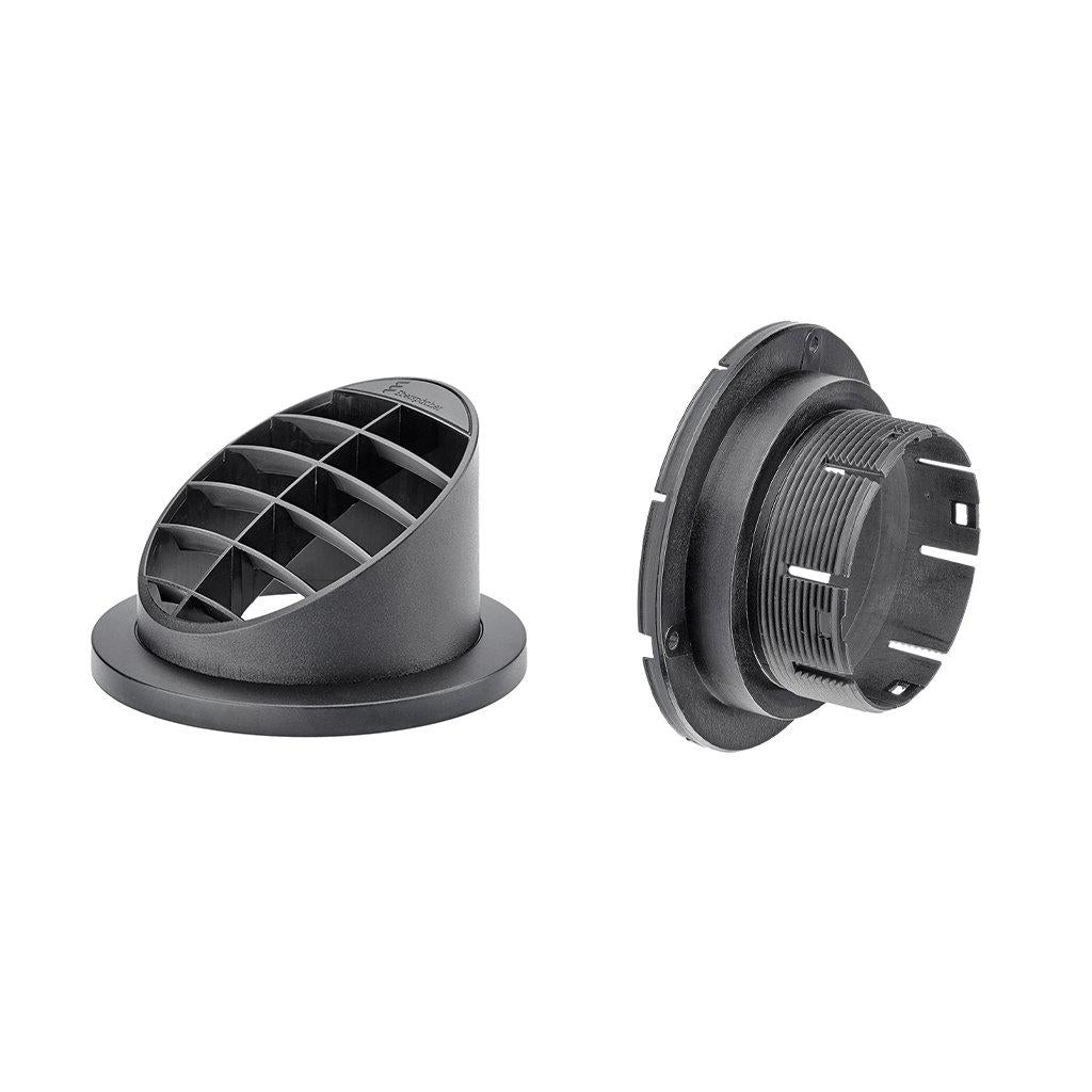 Utblås 60mm öppet 30° HÖG Svart
