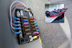 BSS Fuse Block ST-Blade 12 Circuits with Grounding/cvr (Bulk)